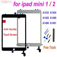 สำหรับ iPad Mini 2 1หน้าจอสัมผัส Digitizer พร้อมปุ่มโฮมสำหรับ iPad Mini A1455 1 A1432 A1454 Ipad Mini 2 A1489 A1490กระจก A1491