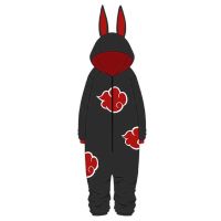 ☌№ Zhinina Akatsuki Onesie ชุดนอนจั๊มสูท ชุดนอนอิทาจิ ชุดคอสเพลย์