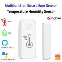 Smartlife Tuya Zigbee เซ็นเซอร์ประตูอัจฉริยะป้องกันระบบรักษาความปลอดภัยอัจฉริยะสำหรับบ้าน ZigBee เซ็นเซอร์วัดอุณหภูมิความชื้นทำงานร่วมกับ Alexxa Goo0gle เกตเวย์ ZigBee