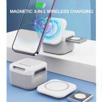 ✴ New Compact 3 In 1 Suitable for Apple 13 14 Mobile Phones Watch Headphones Magnetic Suction Wireless Fast Charging Chargers