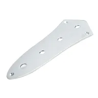 Tooyful 4 Holes Vintage Control Plate Metal For Jazz JB Style Electric Bass Instrument Essories Chrome Silver