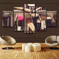 Ultra Soft Beauty แปรงแต่งหน้าผ้าใบพิมพ์ภาพวาด Wall Art Home Decor ภาพโปสเตอร์ Room Decor 5แผงภาพไม่มีกรอบ HD พิมพ์