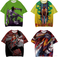 YT Chainsaw Man Anime Tshirt Short Sleeve Top Cosplay Denji Tee Fashion 3D Shirt Casual Plus Size Tee TY