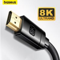 Baseus สาย HDMI 8K สำหรับกล่อง Mi,8K/60Hz 4K/120HZ 48Gbps สายเคเบิลดิจิตอลสำหรับ PS5 PS4ทีวีแล็ปท็อปโปรเจคเตอร์