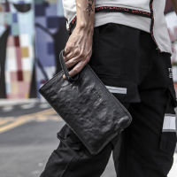 Wmnuo Mens Clutch Bags Cow Real Leather Anti-theft Lock Big Soft Hand Bag For Male Korean Wallets Clip Envelope Bag Zipper Hot