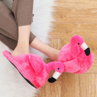 Winter Super Animal Funny Shoes For Men and Women Warm Soft Bottom Home&amp;House Indoor Floor Flamingo Furry Slippers Shallows