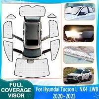 ม่านบังแดดเต็มรูปแบบสำหรับ Hyundai Tucson L NX4 LWB 2020 ~ 2023 2021สติกเกอร์กันแดดกันยูวีสำหรับรถยนต์อุปกรณ์บังแดดหน้าต่าง