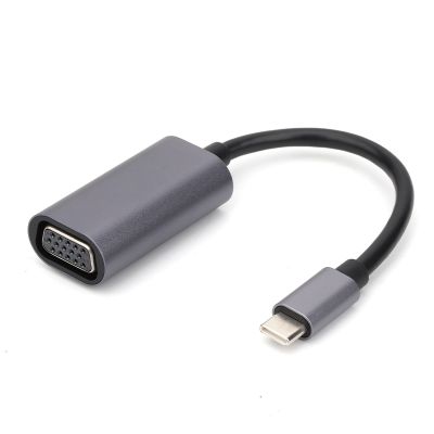 USB C Ke VGA untuk Adaptor Kabel Video MacBook Air/Pro 1080P 720P untuk Adaptor Konverter iPad Pro Chromebook USB-C D-sub 10Gbps