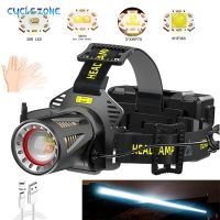 【CW】 CYCLEZONE USB Rechargeable Headlamps H6 18650 Battery Torch Fishing Outdoor Camping Lantern Sensor Headlight