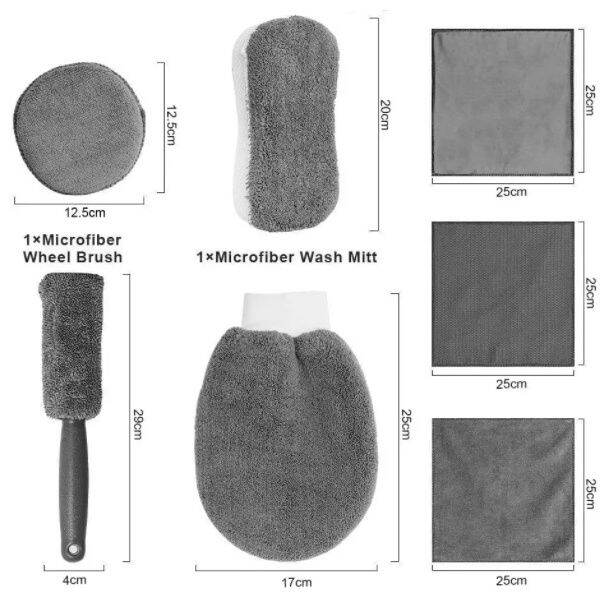 ชุดผ้าทำความสะอาดรถยนต์-เซ็ท-9-ชิ้น-ฟองน้ำ-ผ้าไมโครไฟเบอร์-เช็ดรถแกระจก-ฟองน้ำลงแว๊กซ์-แปรงผ้าขัดล้อ-สเปรย์เคลือบเงา-น้ำยาเคลือบเงา-น้ำยาล้างรถ-น้ำยาลบรอย-น้ำยาเคลือบ-ดูแลรถ-เคลือบกระจก