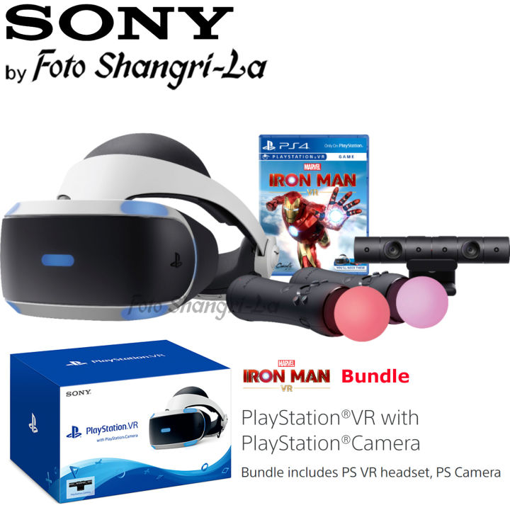 Newest PlayStation VR Iron Man PSVR PS4 Headset + Camera + Controllers  Bundle