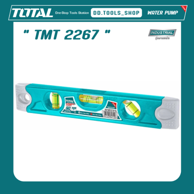 TOTAL TMT2267 ระดับน้ำมีเนียมแม่เหล็ก ระดับน้ำแม่เหล็ก หุ้ม ABS ทนแรงกระแทกสูง ขนาด 9 นิ้ว (225 มม.) รุ่น TMT 2267