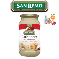 San Remo Pasta Sauce Carbonara ซานรีโม ซอสพาสต้า โบโลเนส ผสม เห็ด 480กรัม