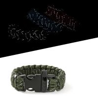 24cm Survival Saving with Whistle Tools Nine Core Reflective Paracord Emergency Glowing Plaited Rope