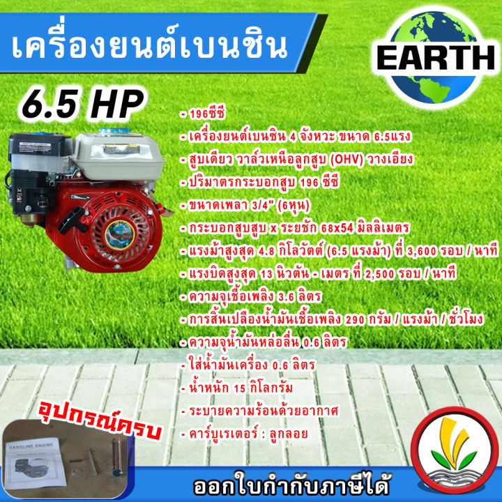 earth-เครื่องยนต์เบนซิน-6-5-แรงม้า-5-5-แรงม้า-4-จังหวะ-เครื่องยนต์อเนกประสงค์-ประหยัดน้ำมัน-เครื่องยนต์-มาตราฐานญี่ปุ่น-กำลังเต็ม