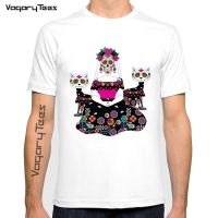 Newest Cool Mens Tshrits Sugar Skull Day Of The Dead Mexico Skeleton Gift Men Hip Hop Creative Streetwear Print T-Shirt