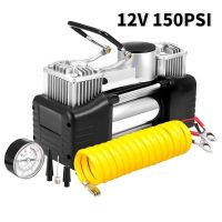 12V 150PSI Car Truck Air Compressor Tire Inflator Portable Heavy Duty Dual Cylinder Air Pump Tire Inflator For Air Compressor