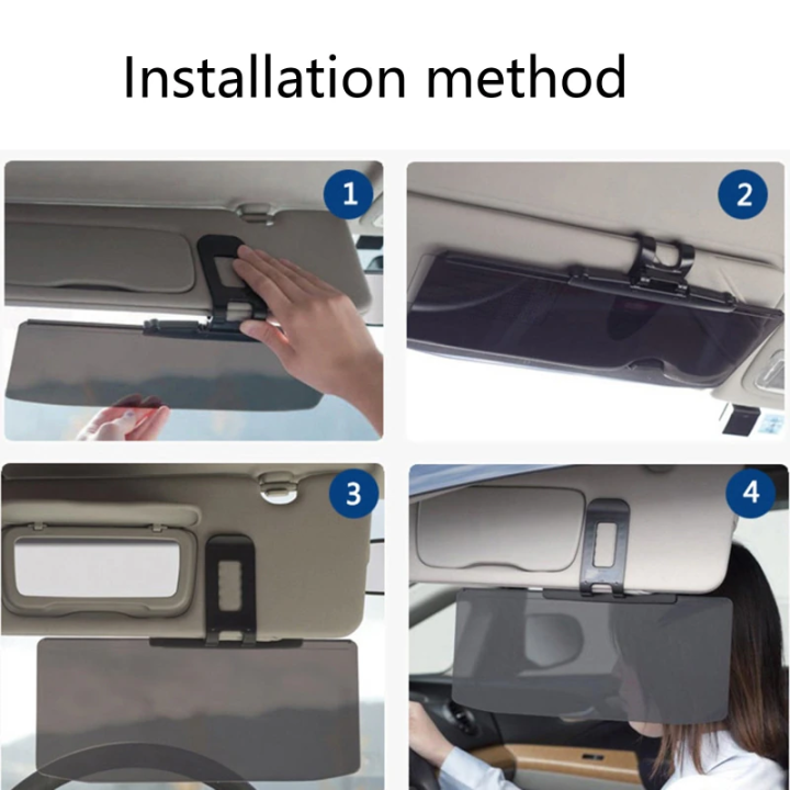 รถ-กระบังแสง-anti-แรเงากระจก-sunvisor-สำหรับรถยนต์-anti-glare-extension-กันแดดด้านหน้าสำหรับ-sun-blocker-ปกป้องจากสำหรับ-sun-แสงจ้า-auto-anti-glare-โล่-sunshades