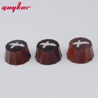 โพเทนชิออมิเตอร์1 Buah Kenop Permukaan Kayu Cendana Merah/kayu Hitam Pola Burung Bass Gitar