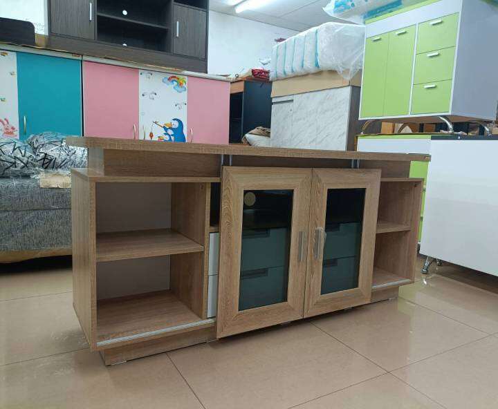 shop-nbl-ชั้นวางทีวี-havana-150-cm-model-tv-150-ดีไซน์สวยหรู-สไตล์เกาหลี-2-บานเลื่อน-4-ลิ้นชัก-สินค้ายอดนิยม-แข็งแรงทนทาน-ขนาด-150x50x75-cm