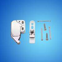 【YF】 5PCS 34 x 27mm Mini Push spring clip Lock Catch Latch Cabinets Anti-Theft Cupboard Doors With Cross Keys