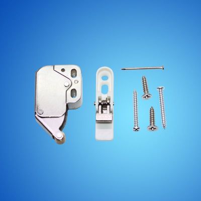 【YF】 5PCS 34 x 27mm Mini Push spring clip Lock Catch Latch Cabinets Anti-Theft Cupboard Doors With Cross Keys