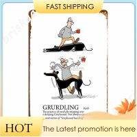 Greyhound คำศัพท์ Grurdling โปสเตอร์แผ่นโลหะตกแต่งโรงรถ Maglikha ng โรงภาพยนตร์ห้องนั่งเล่นถ้ำบาร์ดีบุกโลโก้โปสเตอร์ 20 * 30 ซม