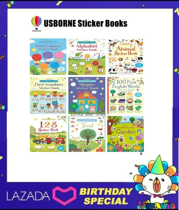 USBORNE Sticker Books (Set of 9) Lazada