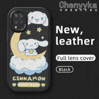 Chenyyyka A12ปลอกสำหรับ Samsung 5G A12 4G เคส F12 M12การ์ตูนน่ารัก Cinnamoroll ดีไซน์ใหม่กันกระแทกเคสป้องกันกล้องฝาปิดเลนส์เต็มรูปแบบ