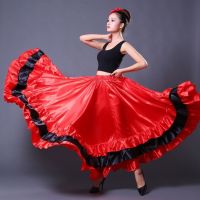 【YD】 Gypsy Woman Spanish Flamenco Skirt Polyester Big Ballroom Belly Costumes