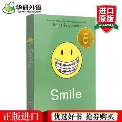 Smile Raina Telgemeier Scholastic Smileภาษาอังกฤษหนังสือต้นฉบับBiography ∝