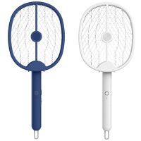 ‘；【。 Foldable  Zapper Rackets 3-In-1 Electric Mosquito Fly Swatter Rechargeable Fly Catcher Flies Insect Killer For Indoor