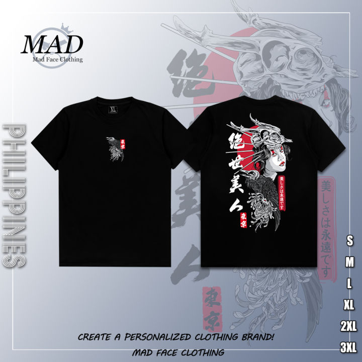 การออกแบบดั้งเดิม-madface-เสื้อผ้าศิลปะยอดนิยมของญี่ปุ่นรูปแบบตัวละครสาวเสื้อยืดเสื้อยืดแนวสตรีท