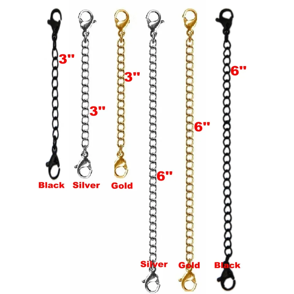 Extender /Safety Chain Extender Necklace Bracelet Lobster lock 3 or 6