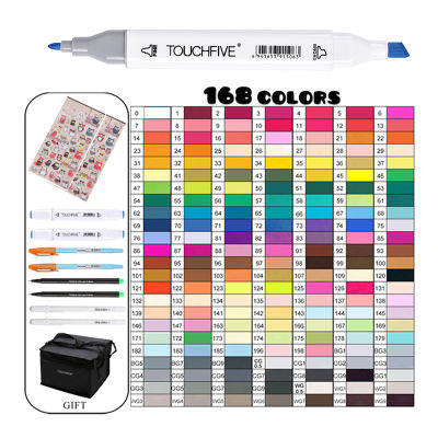 Touchfive 30 40 60 80 168 Colors Marker Set Sketch Markers Brush Pen Dual Head Art Markers Set For Draw Manga Animation Design