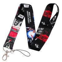 ER1402 Scream Ghost Creative Lanyard Badge ID Lanyards ศัพท์มือถือเชือก Key Lanyard สายรัดคออุปกรณ์เสริมแฟชั่นของขวัญ ！