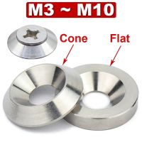 ☏❧ 304 Stainless Steel Tapered Fisheye GasketCountersunk Screw Concave-convex Tapered GasketSolid Decorative Gasket M3M4M5M6M8M10