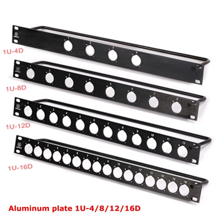 rack-patch-แผง4-8-12-16-way-channel-1u-flight-case-mount-สำหรับ-xlr-connecctor-ชายหญิง-speakon-สายสัญญาณเสียงปลั๊ก1u-12d-16d