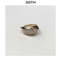 99TH-Protected RoseGold Fang with Crystals Ring แหวนเขี้ยวเสือสีโรสโกลด์ประดับคริสตัล