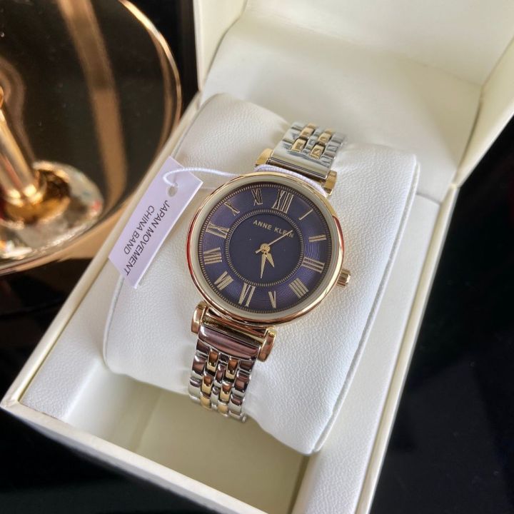 ของแท้-100-anne-klein-womens-ak-2159-nvtt-two-tone-bracelet-watch