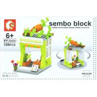 ตัวต่อ SEMBO BLOCK HAAR ร้านค้า อาหาร ผัก ผลไม้ สด สลัด Fruit and Vegetable Store 100