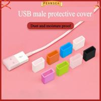 PEANSEA ซิลิโคนทำจากซิลิโคน ฝาครอบกันฝุ่น USB ตัวผู้ ป้องกัน-ฝุ่น สีทึบทึบ ที่อุดปลั๊ก ตัวหยุดสายข้อมูล โอนสายข้อมูล ฝาครอบปลั๊กเสียบ