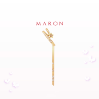 MARON✨ [ของแท้] Feo Stars Orbit Line Earcuff ชุบสี Beige Gold ต่างหูหนีบ พลอยเพทายสีขาว เงินแท้925