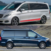 2021 Car Stickers Vinyl Film Accessories For Mercedes V Class Vito Viano Side Door Auto-Styling Sports Long Stripe With DIY