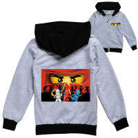 NINJAGO Boysหญิงซิปเสื้อแขนยาวHooded Coatเสื้อกันหนาวพิมพ์Hooded Cardiganเสื้อ8403เสื้อผ้าเด็กใส่ลำลองสำหรับฤดูใบไม้ร่วงฤดูหนาวหลวมเสื้อคาร์ดิแกนกีฬา