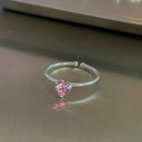 SissyJewelry // แหวนเงินแท้ รุ่น Single heart clear open ring