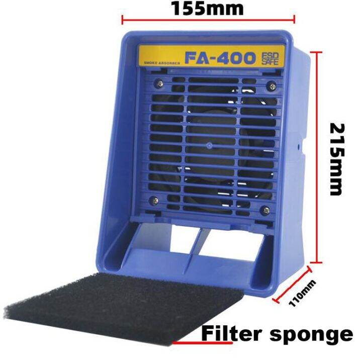 Eruntop FA400 Solder Iron Smoke Absorber ESD Fume Extractor Instrument With Activated Carbon