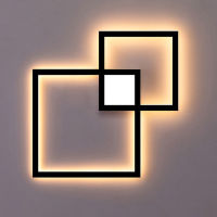 Hartisan Square Wall Lamp LED Nordic Design Bedroom Living Room Wall Decoration Light Background DIY Simple Lighting Fixtures