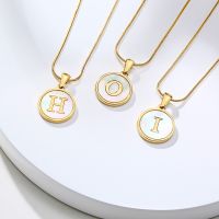 Vnox 26 Letter Necklaces Stainless Steel Gold Color Choker Initial Pendant Necklace Women Alphabet Chains Jewelry