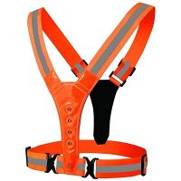 Reflective Vest, Adjustable, High Visibility Vest, Safety Vest with 8 LED , High Visibility for Jogging